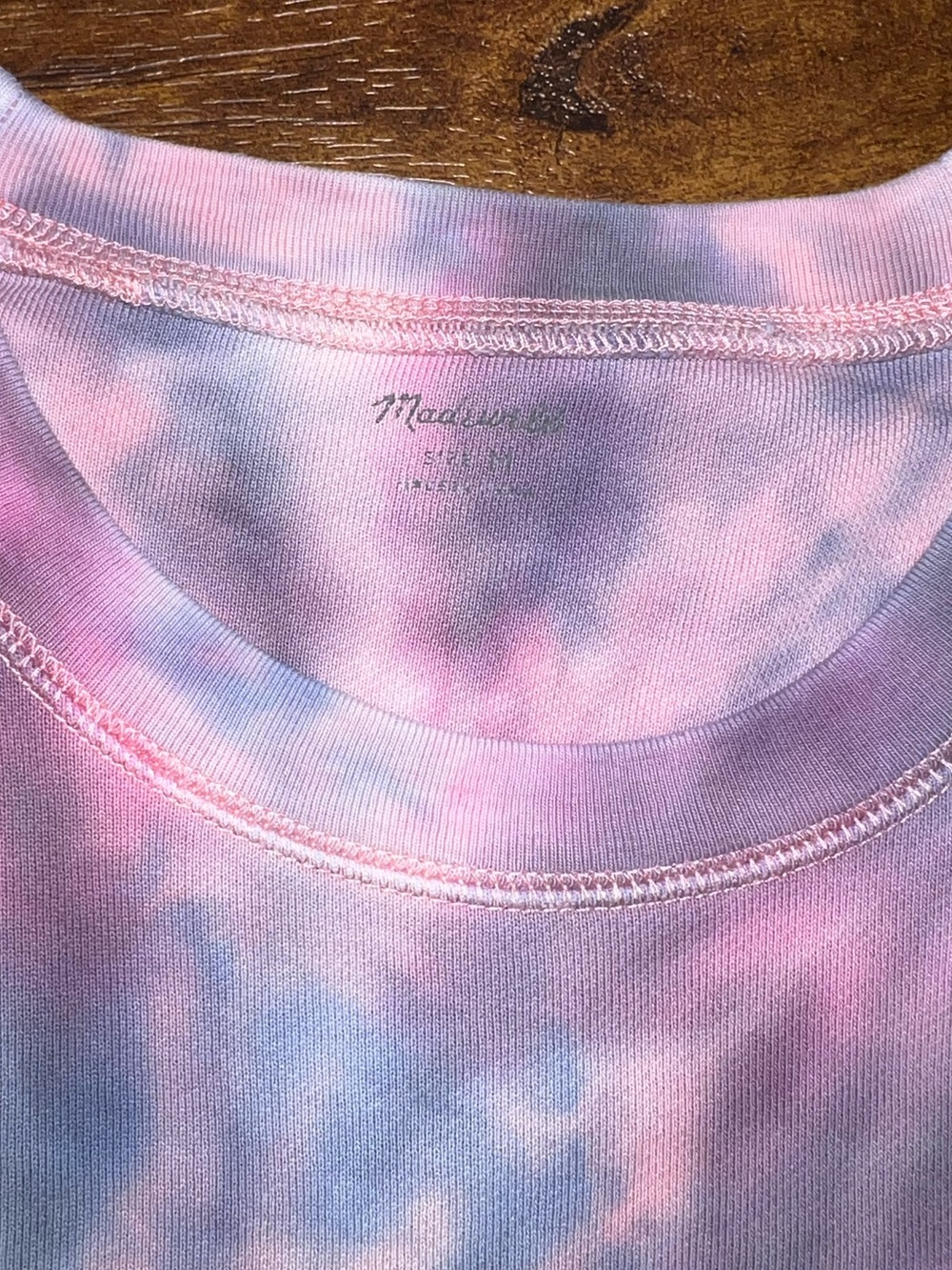 Madewell Tie-Dye Pullover Soft Pastel Crewneck Lounge Casual Sweatshirt Size M - Picture 7 of 8